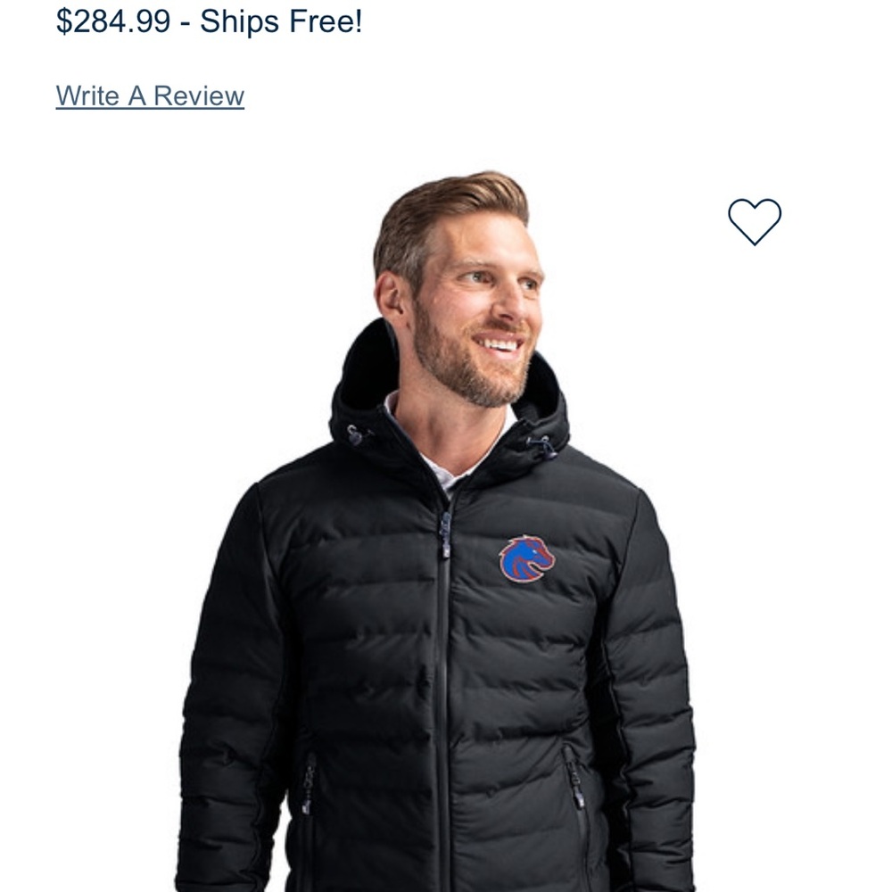 Cutter & Buck Men's Black Puffer Jacket with Logo